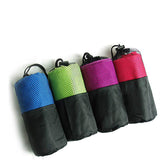 Best Clean Micro Fiber suede Beach Sports Travel Towel Set Fabric Roll Microfiber Towel with mesh bag