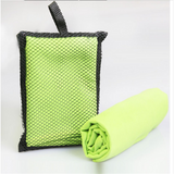 Best Clean Micro Fiber suede Beach Sports Travel Towel Set Fabric Roll Microfiber Towel with mesh bag