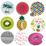 best selling cheap large high quality softest custom wholesale microfiber round beach towel and bag with tassel